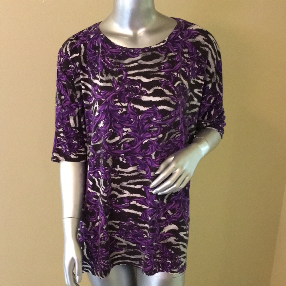 Chico's Tiger Print Tee Size 2